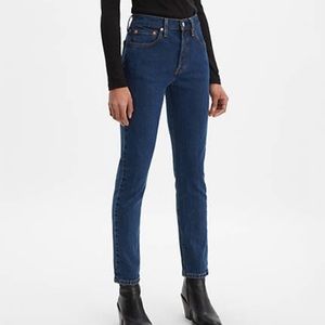 Levi’s 501 skinny denim dark wash jeans